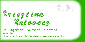 krisztina malovecz business card